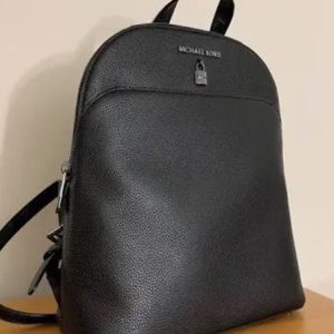 Michael Kors Adele Black Leather Backpack